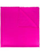 Fendi - Ff Logo Scarf - Women - Silk/wool - One Size, Pink/purple, Silk/wool