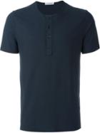 Paolo Pecora Henley T-shirt, Men's, Size: Xl, Blue, Cotton