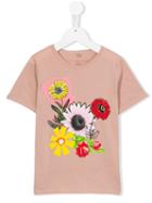 Stella Mccartney Kids Flora Print T-shirt, Toddler Girl's, Size: 5 Yrs, Pink/purple