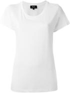 A.p.c. Scoop Neck T-shirt, Women's, Size: Xs, White, Linen/flax/viscose