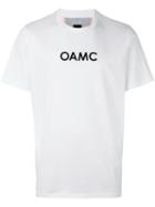 Oamc Logo Print T-shirt, Men's, Size: Large, White, Cotton/polyamide/spandex/elastane