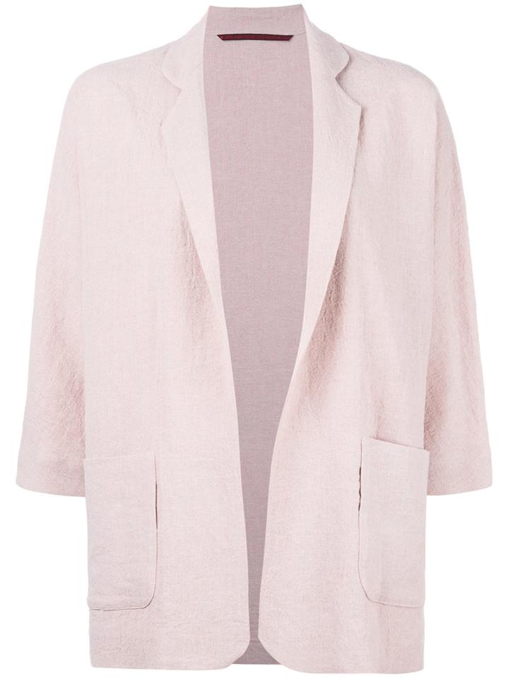 Daniela Gregis Unstructured Blazer, Women's, Pink/purple, Linen/flax