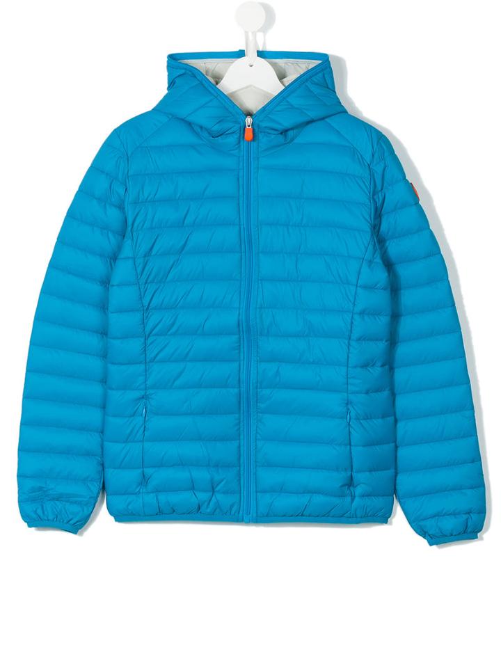 Save The Duck Kids - Padded Hooded Jacket - Kids - Nylon - 14 Yrs, Blue