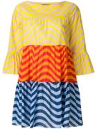 House Of Holland Colour Block Pleated Dress - Multicolour