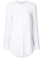 Equipment Collarless Long-sleeve Shirt - White