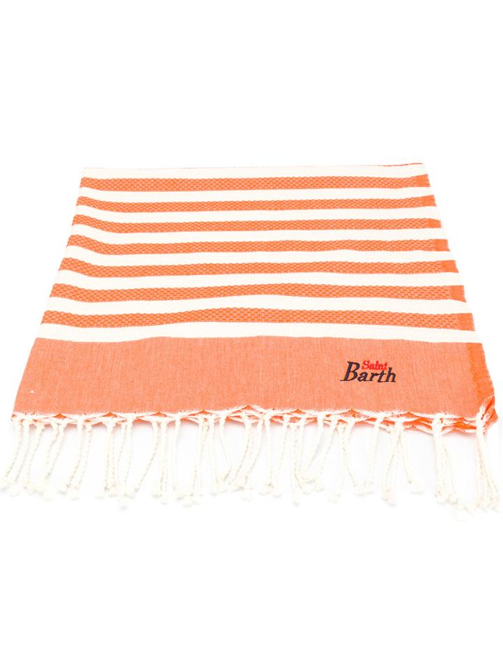 Mc2 Saint Barth Striped Beach Towel - Yellow & Orange