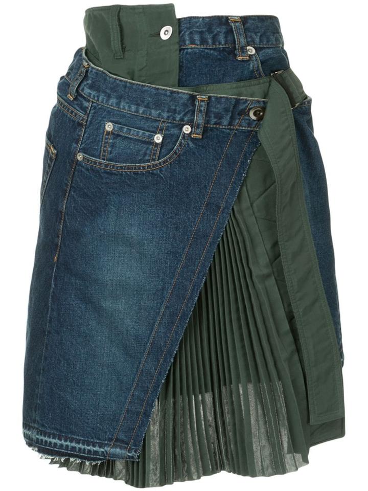 Sacai Multilayered Skirt - Blue