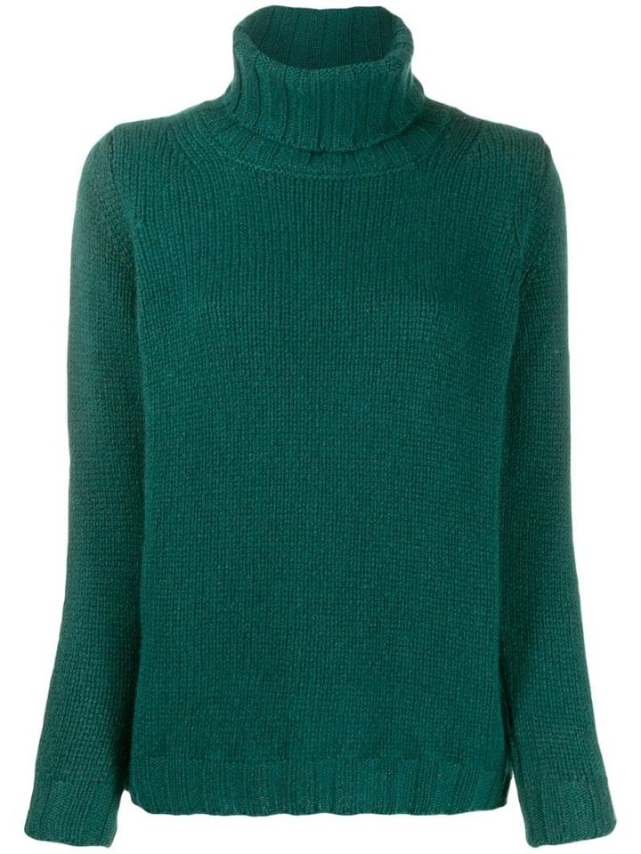 Incentive! Cashmere Roll Neck Jumper - Green