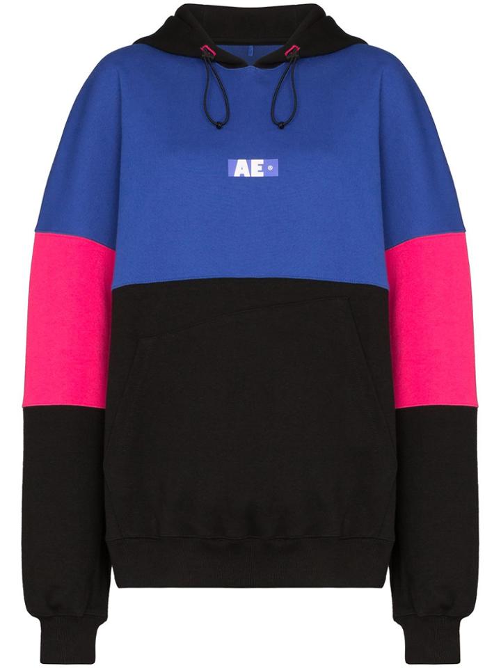 Ader Error Ader Error Top Hood W Col Ptch - Blue