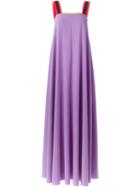 Roksanda Contrasting Strap Maxi Dress, Women's, Size: 8, Pink/purple, Polyester/spandex/elastane/silk/acetate