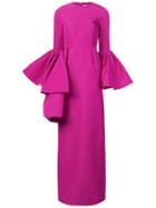 Christian Siriano Ruffled Detail Dress, Women's, Size: 6, Pink/purple, Silk