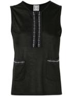 Chanel Vintage Sports Line Sleeveless Tops - Black