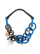 Marni Acrylic Link Chain Necklace - Black