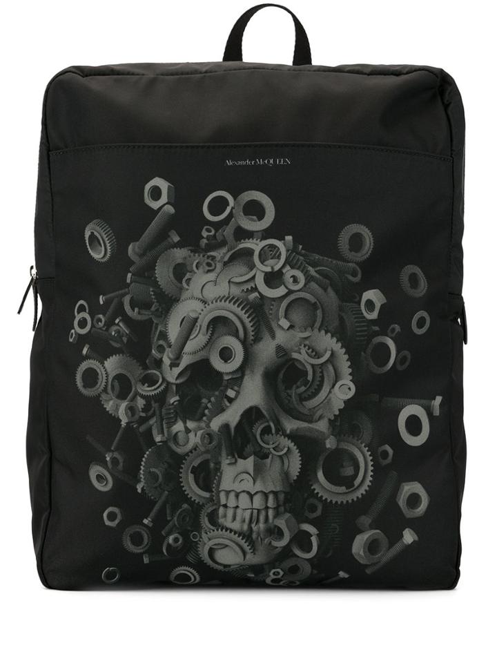 Alexander Mcqueen Harness Rectangular Backpack - Black