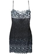 Romeo Gigli Vintage Lace Trim Cami Dress, Women's, Size: 42, Black