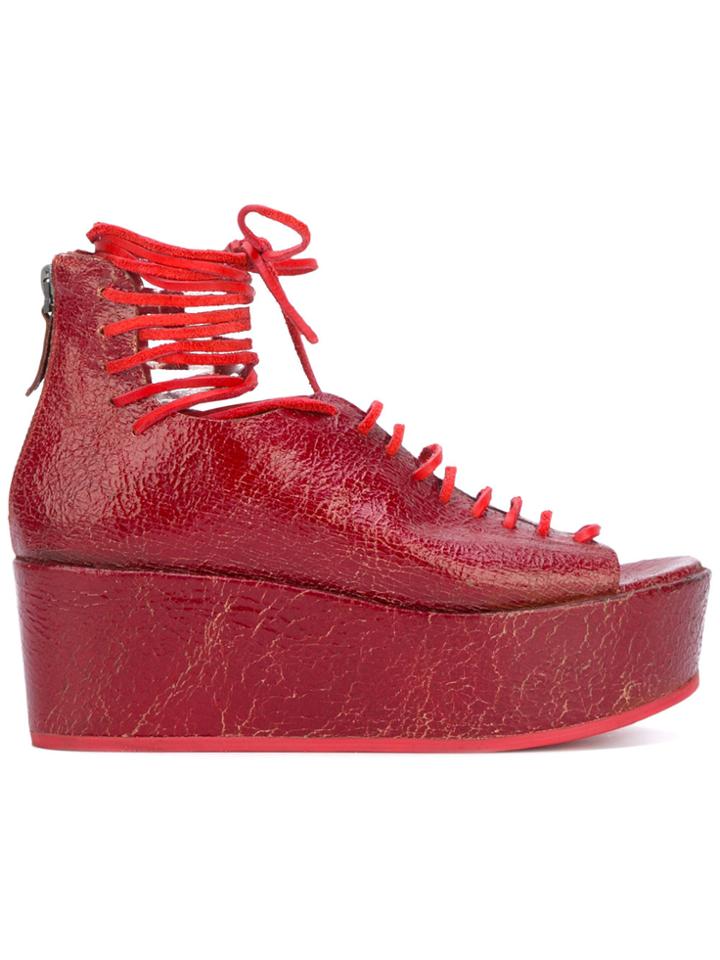 Marsèll Peep-toe Wedge Sandals - Red