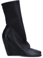 Rick Owens Wedge Booties, Women's, Size: 40, Black, Leather