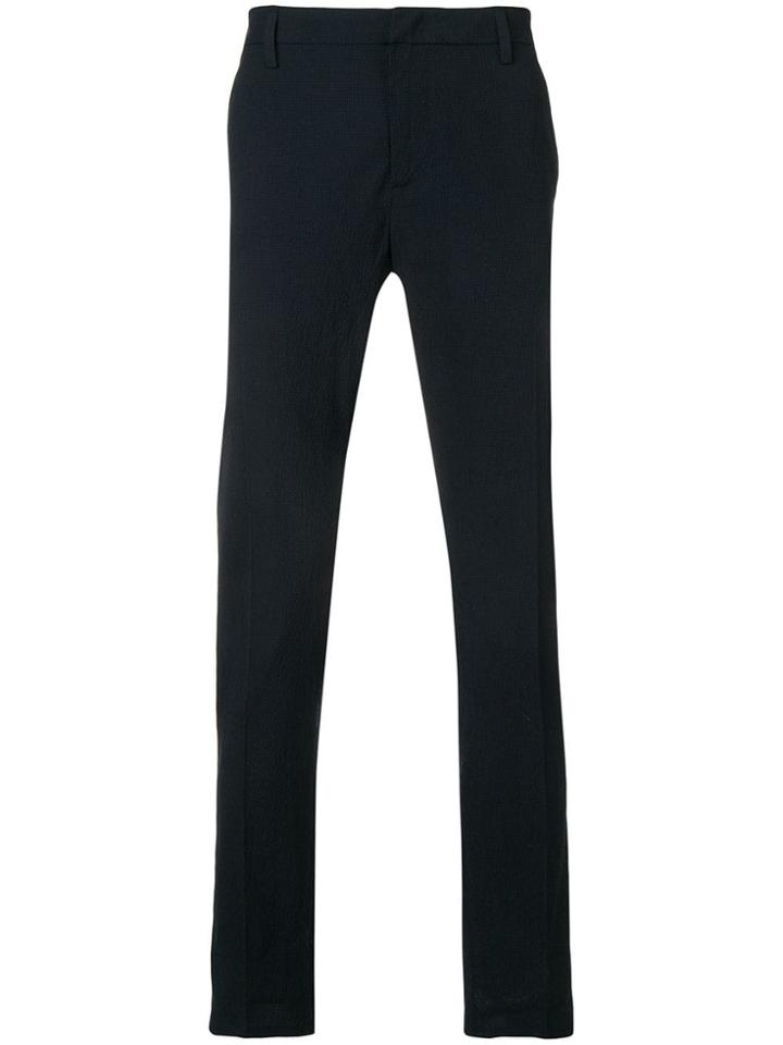 Dondup Mid Rise Tailored Trousers - Blue