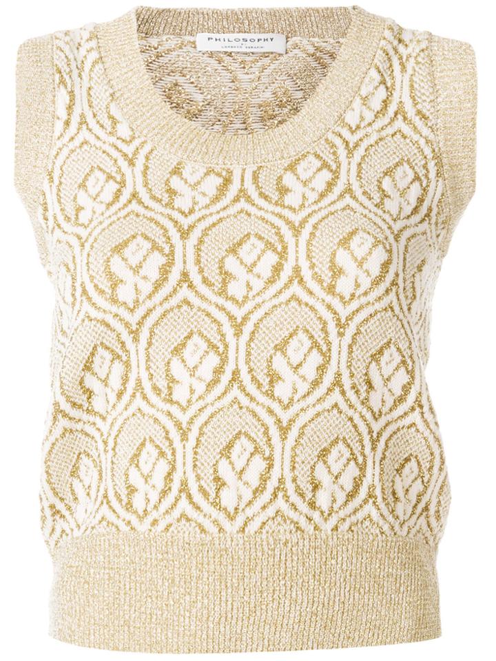Philosophy Di Lorenzo Serafini Knitted Top - White