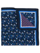 Ermenegildo Zegna Patterned Pocket Square - Blue