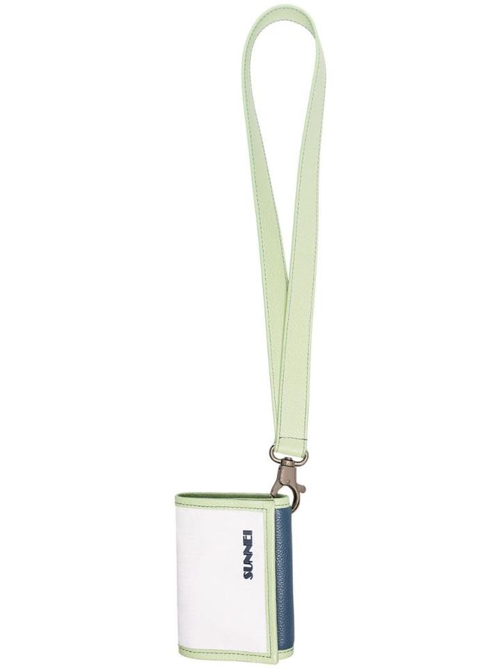 Sunnei Colourblock Logo Wallet - White