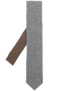 Lardini Knitted Two Tone Tie - Grey