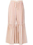 See By Chloé Flared Cuff Palazzo Trousers - Nude & Neutrals