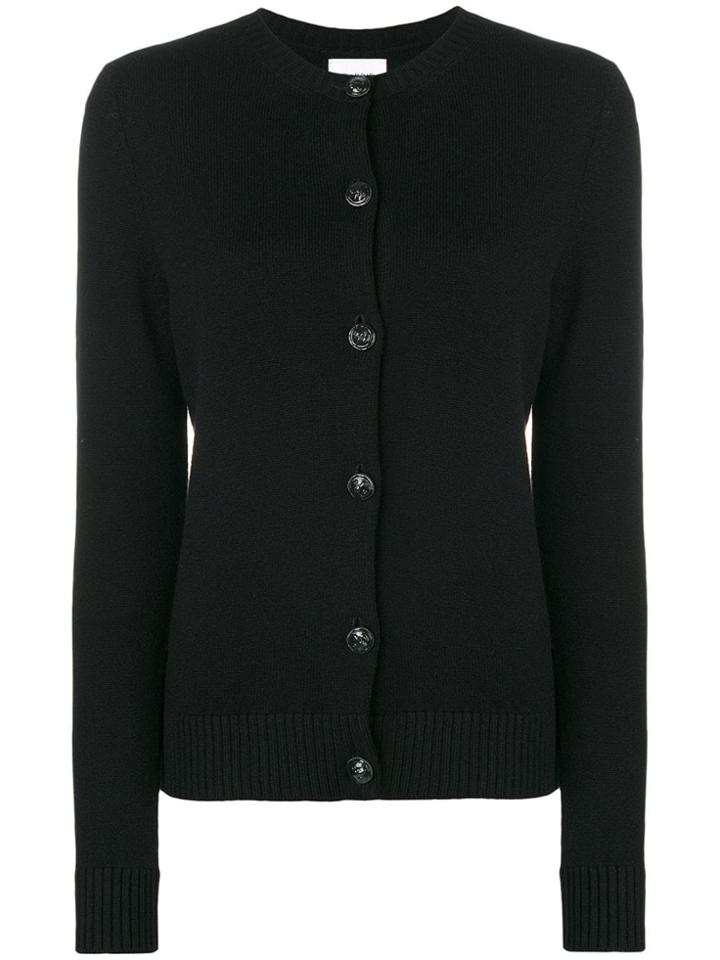 Barrie Classic Crew Neck Cardigan - Black