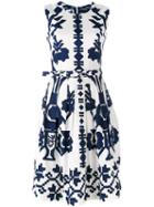 Samantha Sung - Flared Sleeveless Dress - Women - Cotton/spandex/elastane - 2, White, Cotton/spandex/elastane
