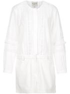 Sea Lace Buttoned Playsuit, Women's, Size: 4, White, Cotton