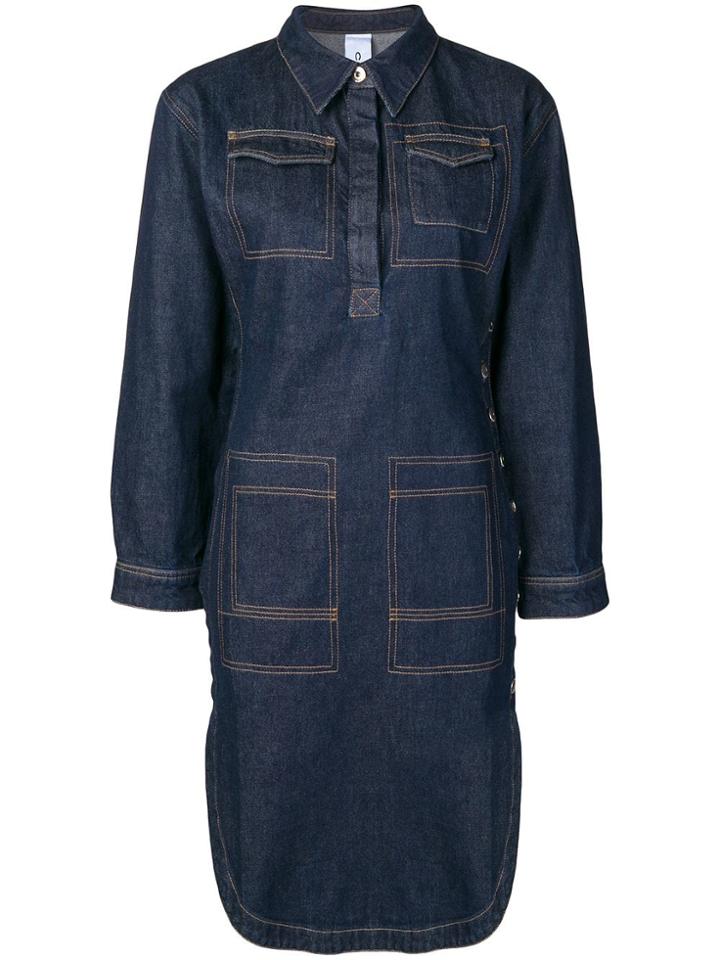 Carven Denim Shift Dress - Blue