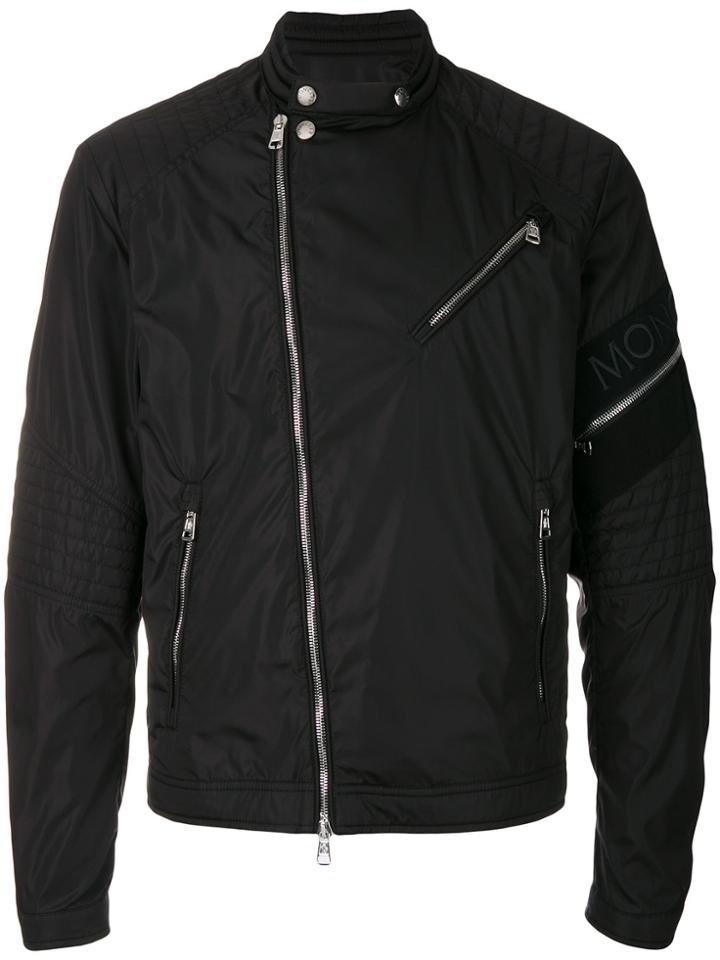 Moncler Lightweight Biker Style Jacket - Black