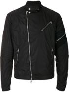 Moncler Lightweight Biker Style Jacket - Black