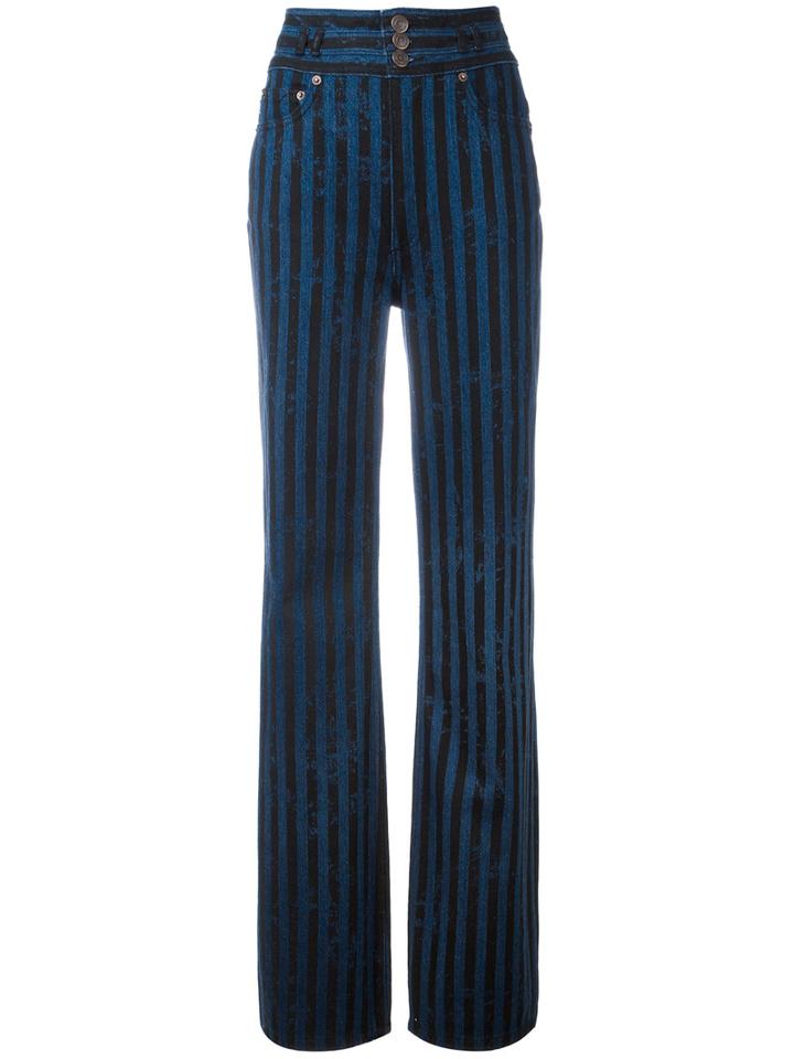 Marc Jacobs Wide Leg Star Trousers, Women's, Size: 26/30, Blue, Cotton