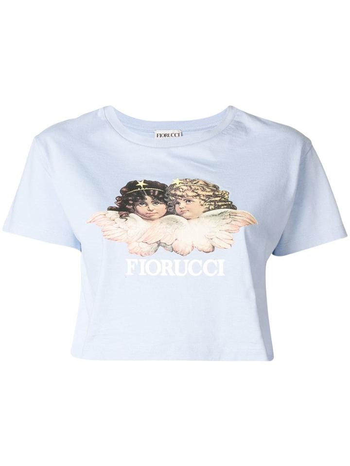 Fiorucci Angels Cropped T-shirt - Blue