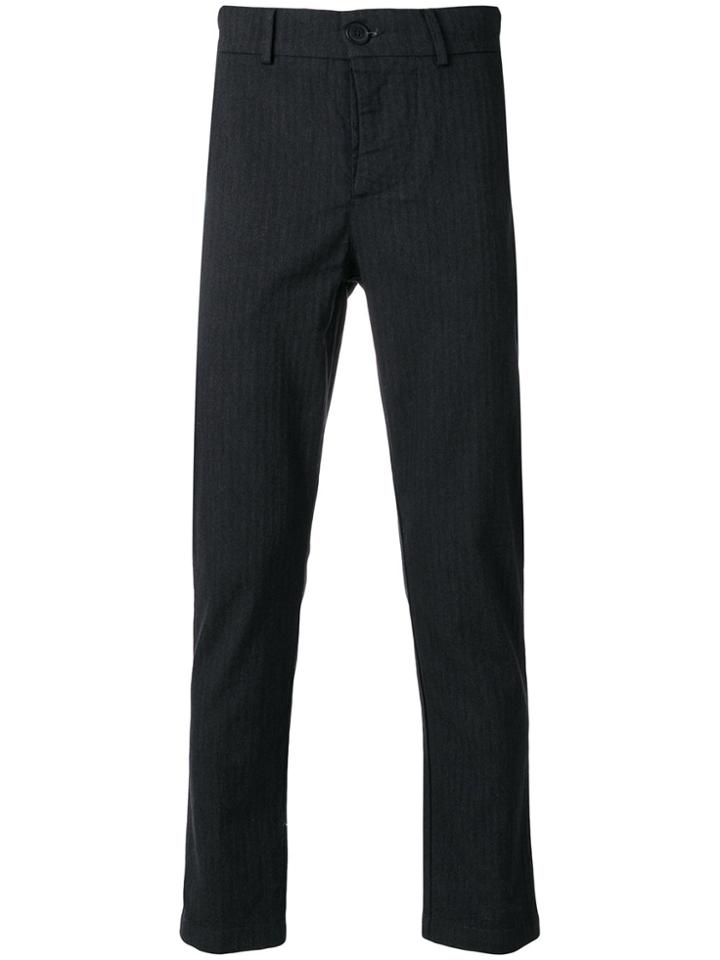 Vivienne Westwood Anglomania Cropped Pinstripe Trousers - Grey