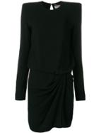 Saint Laurent Asymmetric Mini Dress - Black