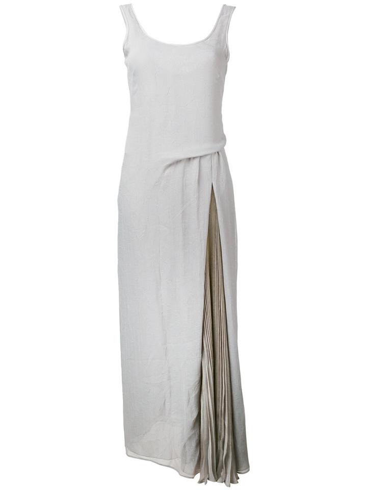Emporio Armani - Draped Maxi Dress - Women - Polyester/viscose - 44, Grey, Polyester/viscose