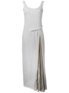 Emporio Armani - Draped Maxi Dress - Women - Polyester/viscose - 44, Grey, Polyester/viscose