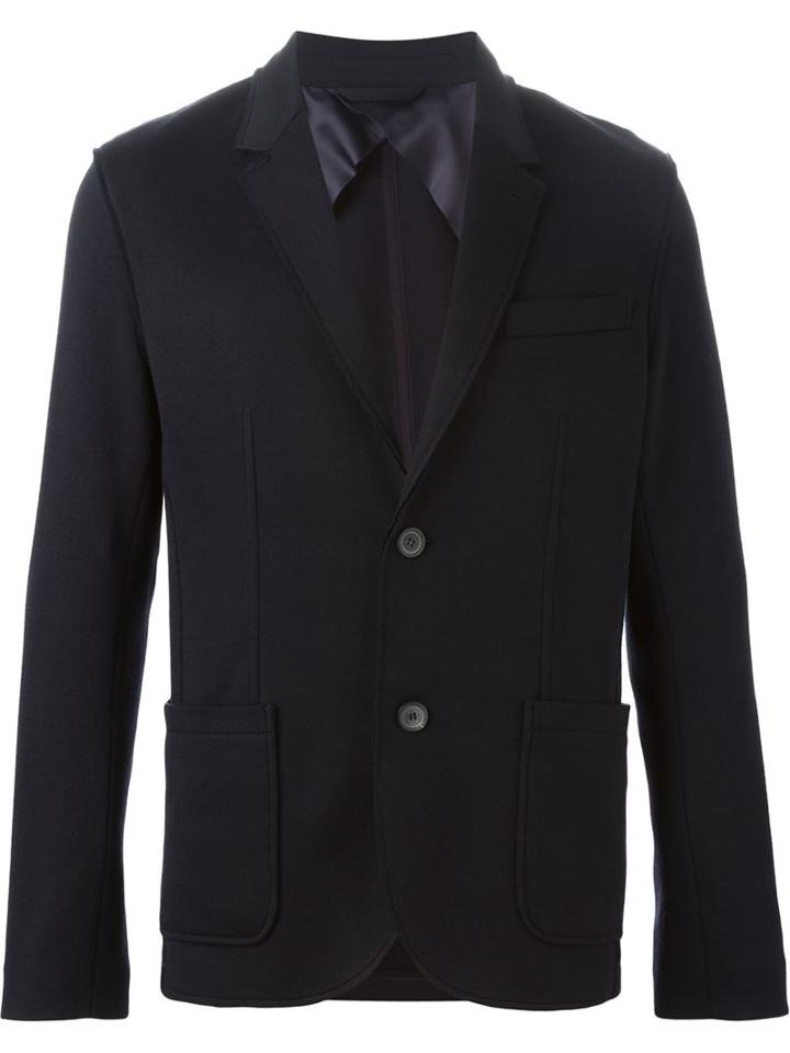 Lanvin Classic Blazer, Men's, Size: 54, Blue, Cotton/polyamide/viscose/cashmere