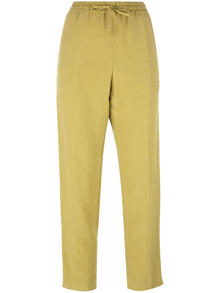 Joseph Louna Trousers, Women's, Size: 36, Yellow/orange, Silk/cotton/linen/flax