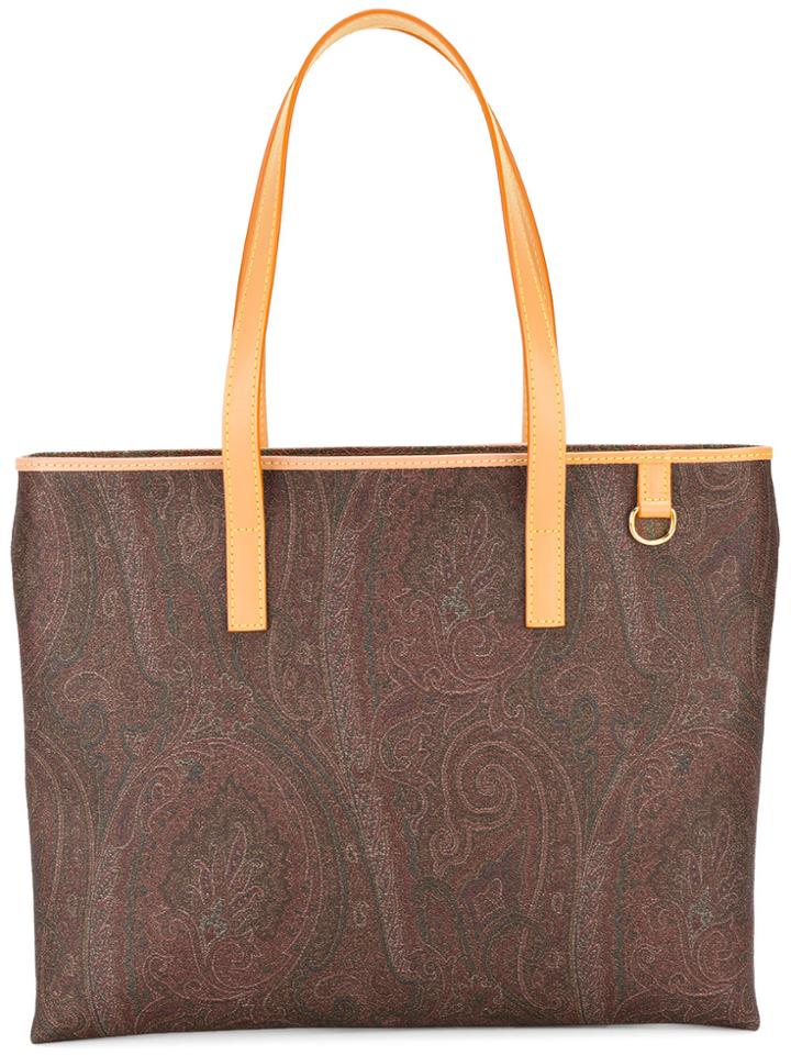 Etro Paisley Print Shopping Bag - Brown