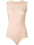 Maison Margiela Sleeveless Jersey Body, Women's, Size: 42, Nude/neutrals, Polyamide/spandex/elastane