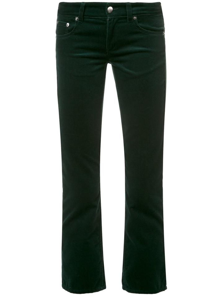 Mm6 Maison Margiela Flared Cropped Trousers - Green