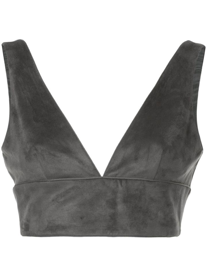 Aeron Cropped Bra Top - Grey