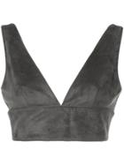 Aeron Cropped Bra Top - Grey
