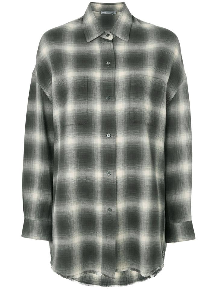 Vince Relaxed Check Shirt - Grey