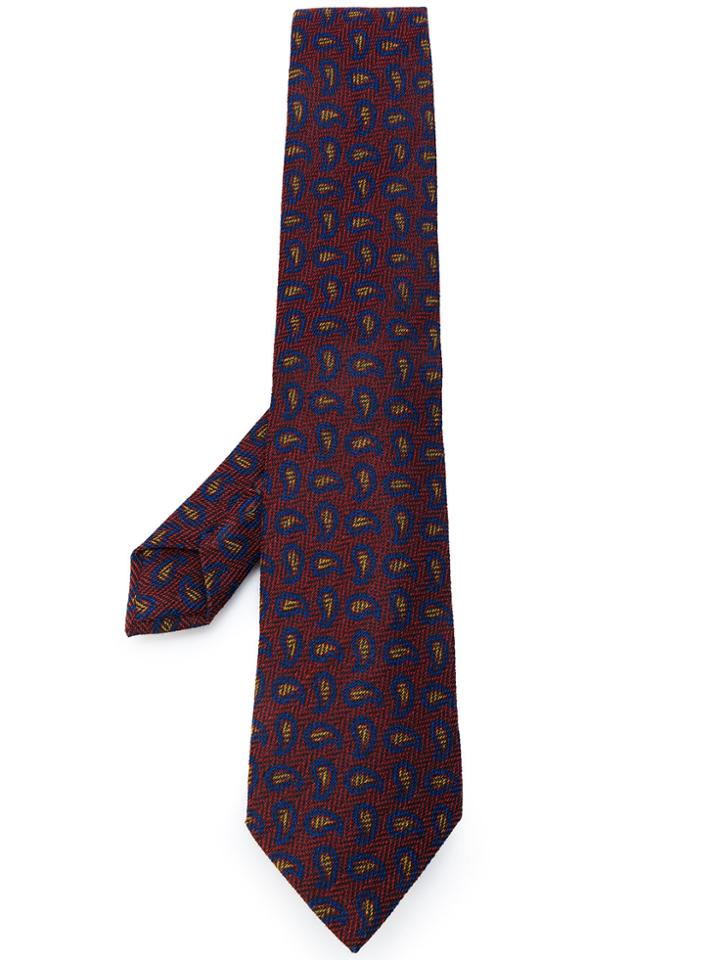 Etro Paisley Embroidered Tie - Multicolour