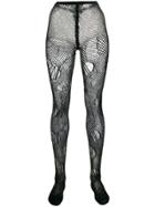Junya Watanabe Ripped Net Leggings - Black