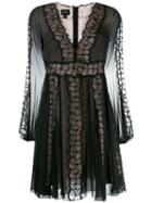 Giambattista Valli Lace Insert Short Dress - Black